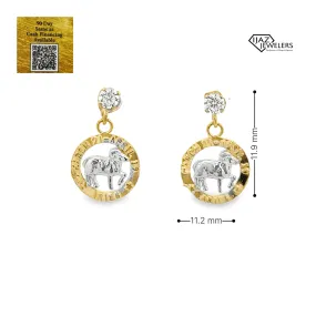 10K Gold Aries Zodiac Earrings