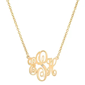 14K Diamond Monogram necklace