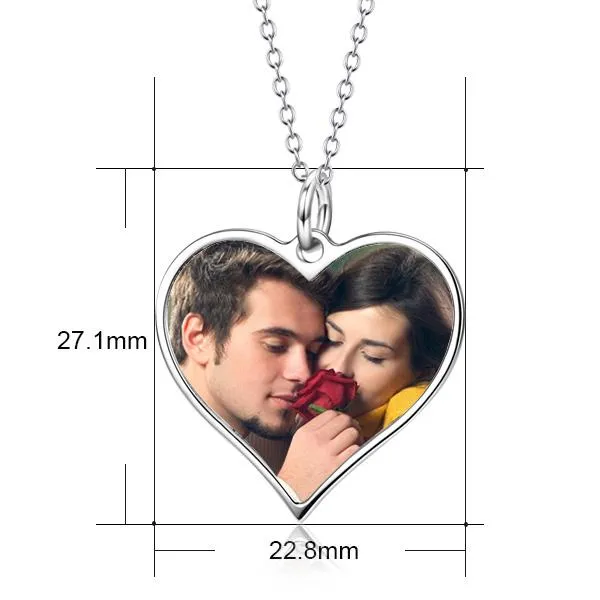 14k Gold Plated Heart Necklace- Personalized Heart Necklace With Photo Inside