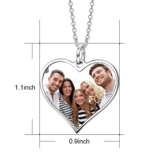 14k Gold Plated Heart Necklace- Personalized Heart Necklace With Photo Inside