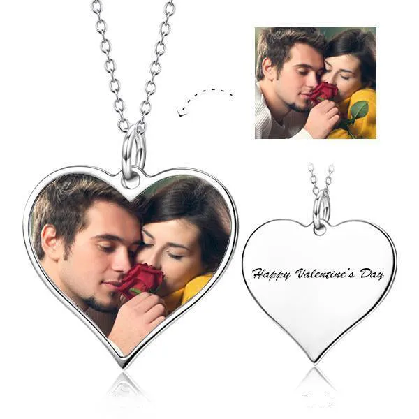 14k Gold Plated Heart Necklace- Personalized Heart Necklace With Photo Inside