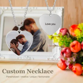 14k Gold Plated Heart Necklace- Personalized Heart Necklace With Photo Inside