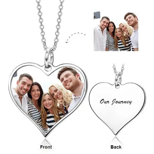 14k Gold Plated Heart Necklace- Personalized Heart Necklace With Photo Inside