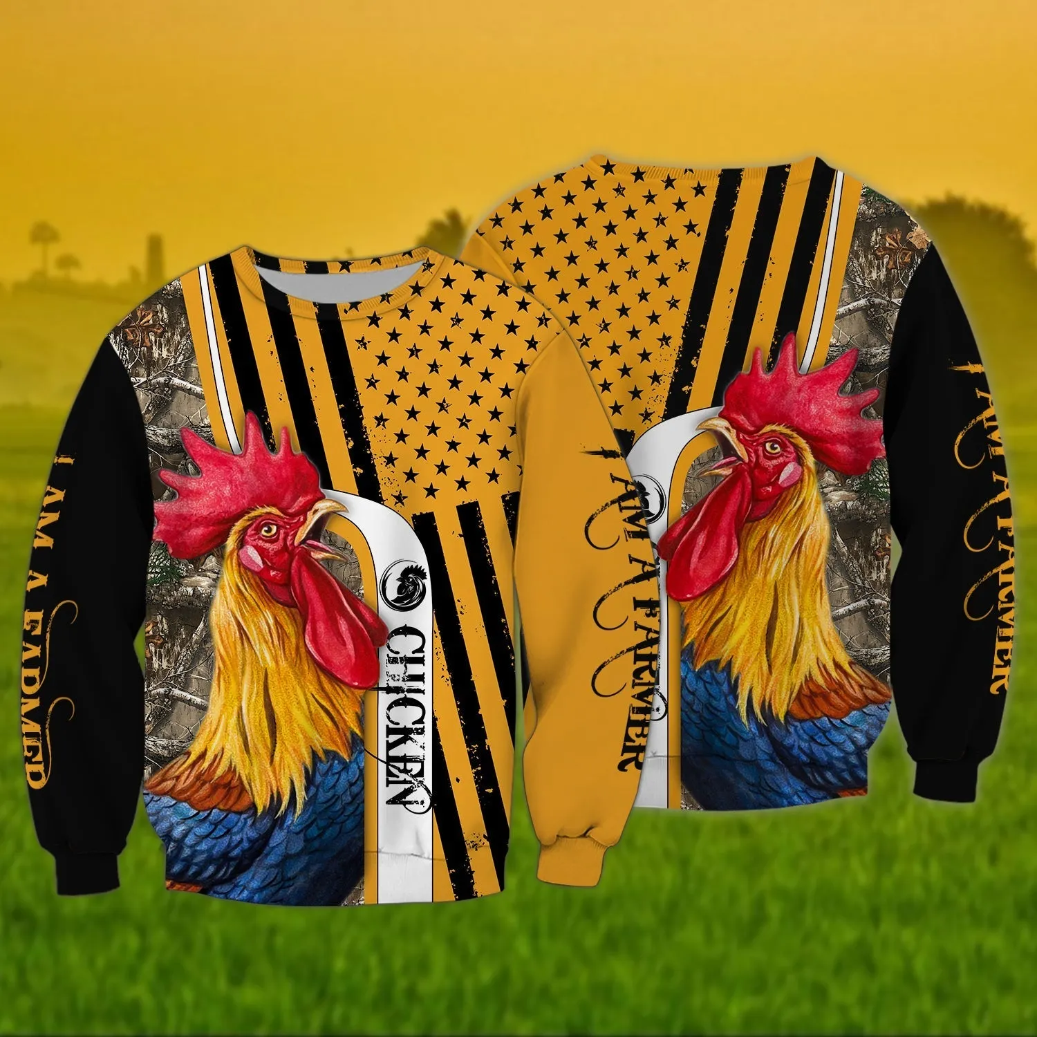 3D All Over Print Chicken Shirt Rooster 3D Tshirt Gift For Farmer