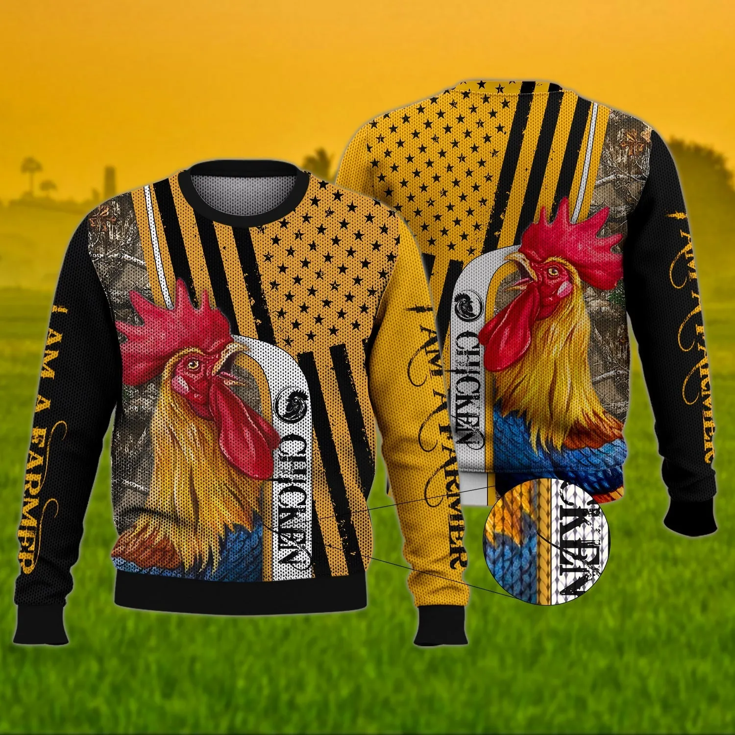 3D All Over Print Chicken Shirt Rooster 3D Tshirt Gift For Farmer