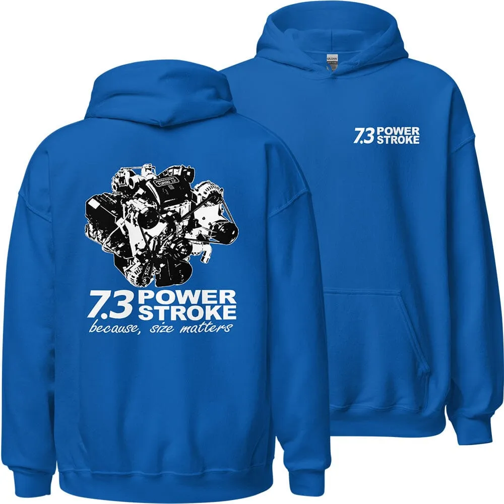 7.3 Powerstroke Hoodie Power Stroke Sweatshirt - Size Matters