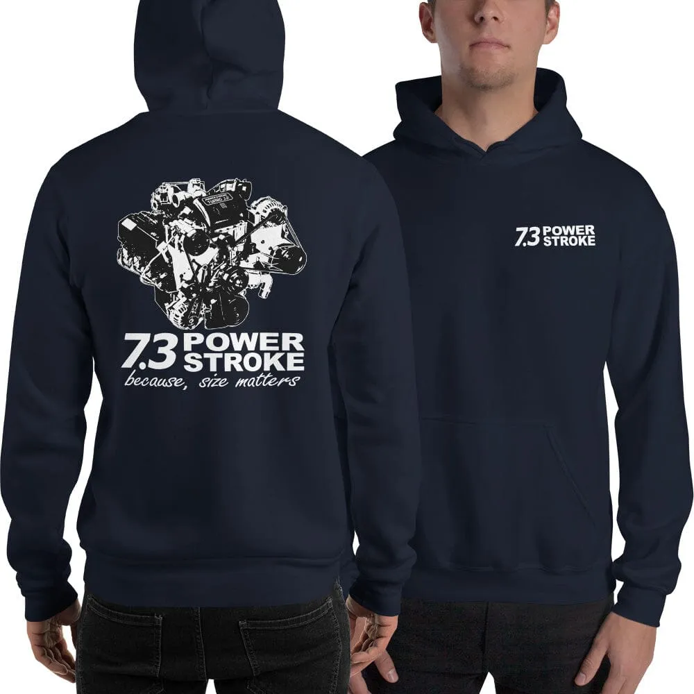 7.3 Powerstroke Hoodie Power Stroke Sweatshirt - Size Matters