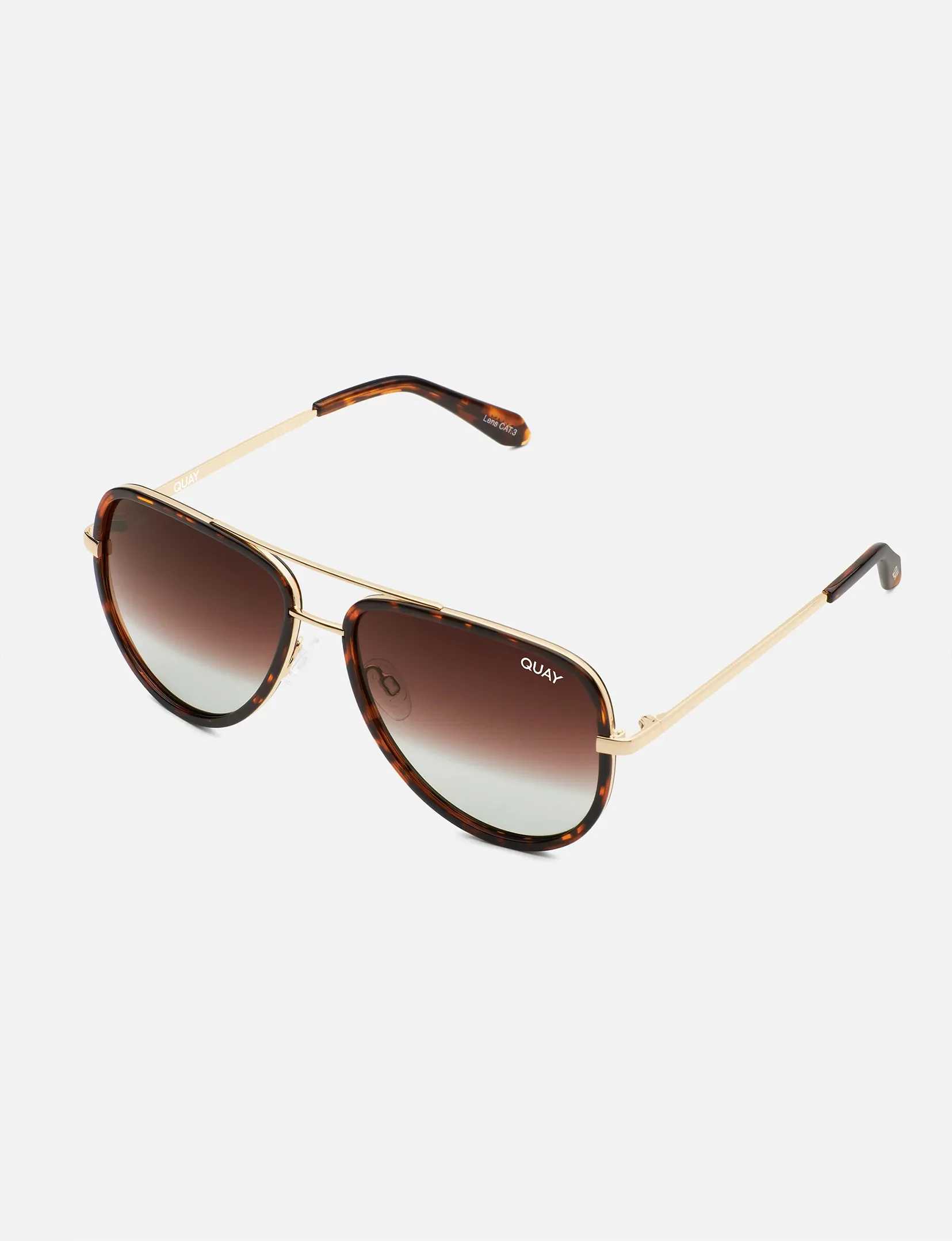 All In Mini Polarized Sunglasses, Tort/Brown Fade