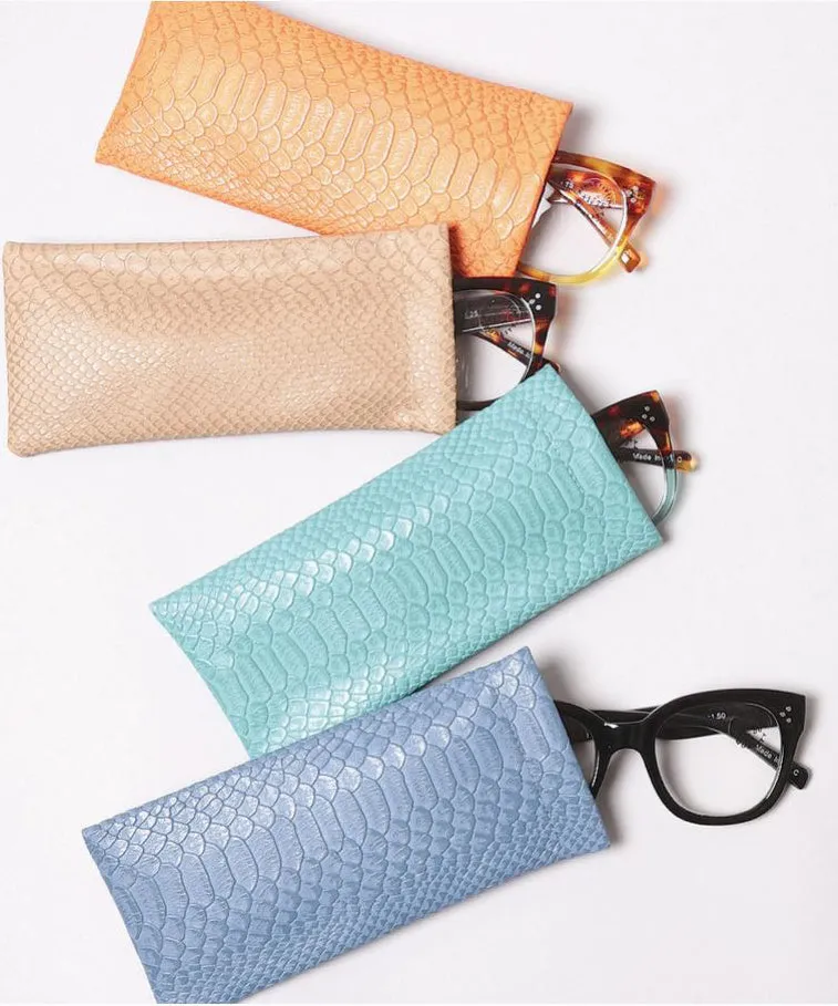 Alligator Glasses Pouch - Taupe