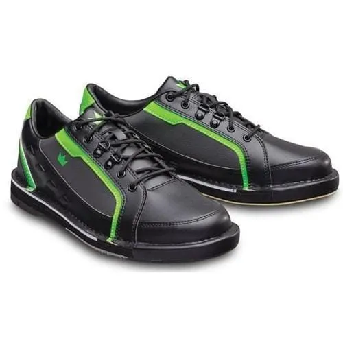 Brunswick Mens Punisher Black Neon Green Right Hand Wide Bowling Shoes