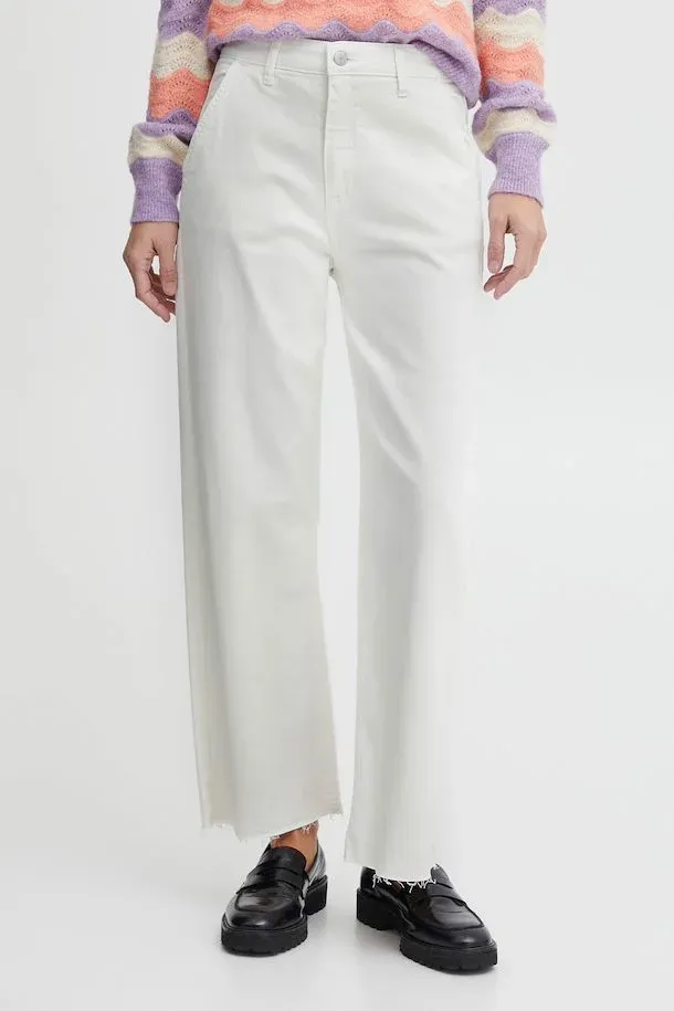 b.yuong High-waisted trousers Kato Bylydia Cropped Jeans 20812692 114800 white