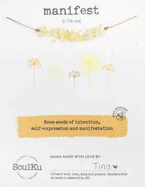 Citrine Seed Necklace to Manifest