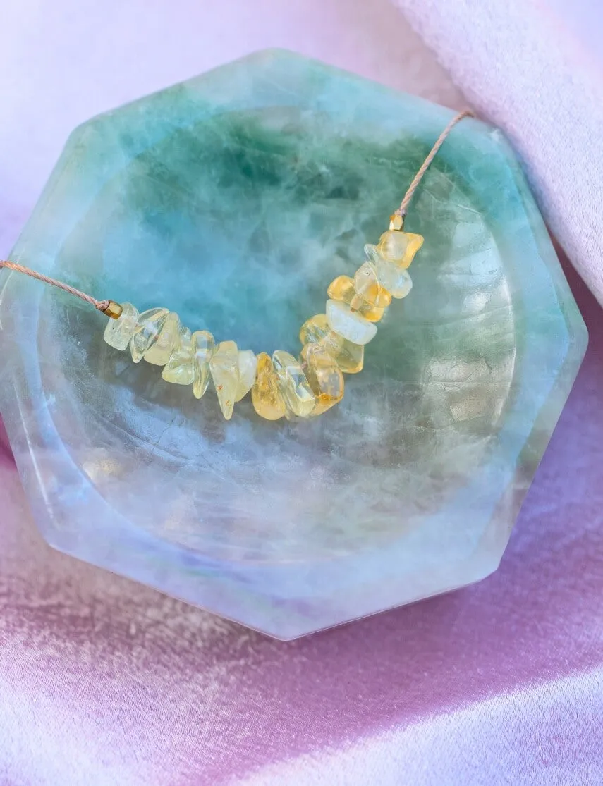 Citrine Seed Necklace to Manifest