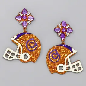 Clemson Tigers Football Theme Earrings