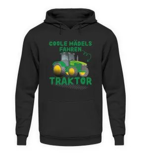 Coole Mädels fahren Traktor  - Unisex Kapuzenpullover Hoodie