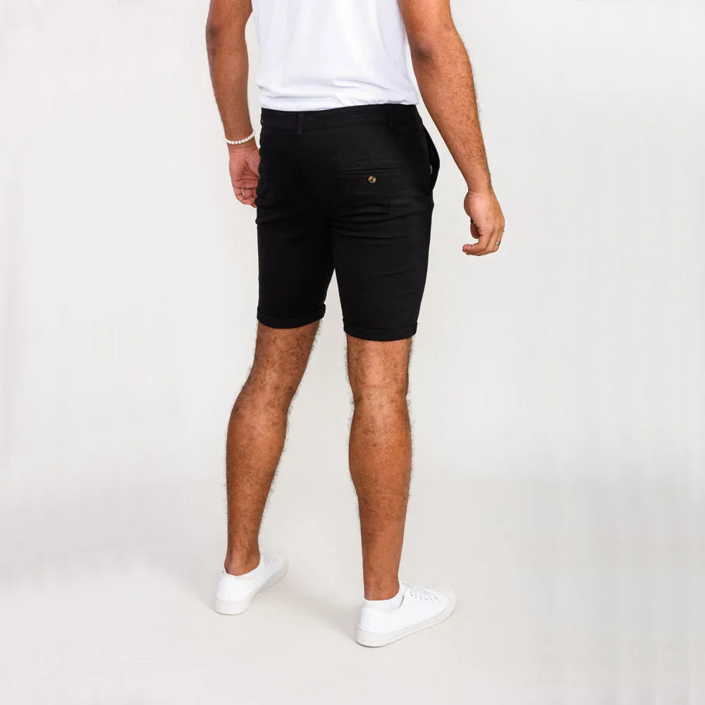 D555 Stretch Chino Shorts - Black