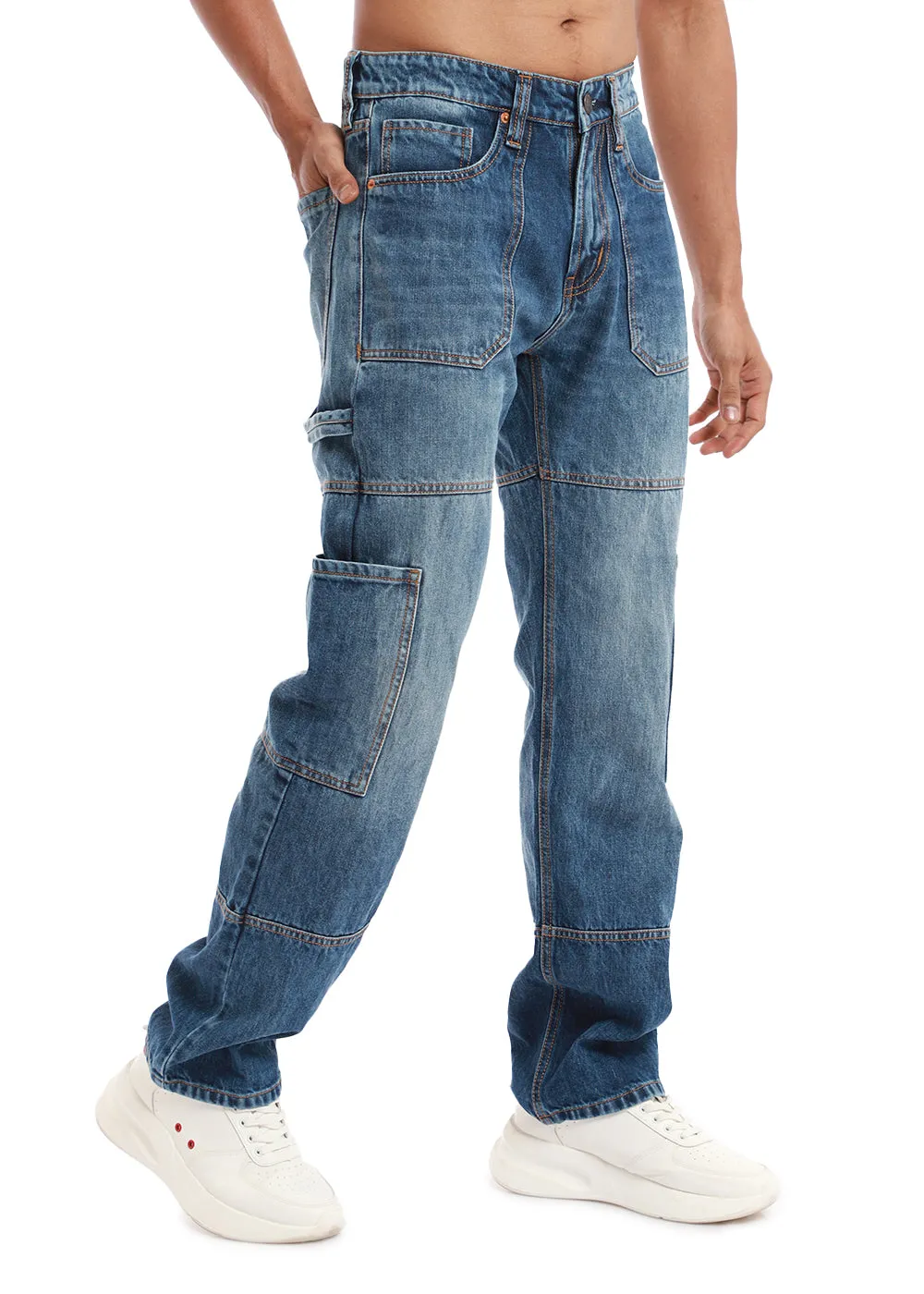 Dapper Pebble Blue Baggy fit Jeans