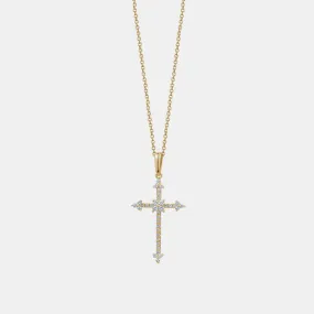 Diamond Arrow Cross Necklace