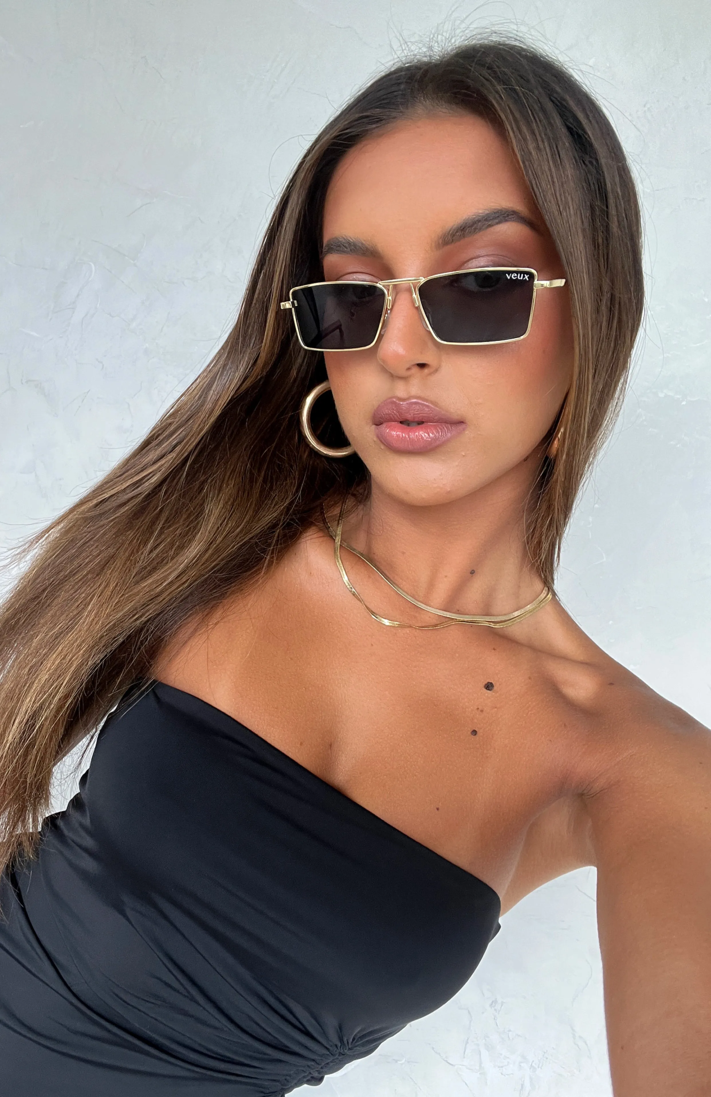 Dune Sunglasses Gold/Black Lens