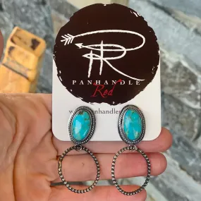 Exclusive Panhandle Red Turquoise Earrings