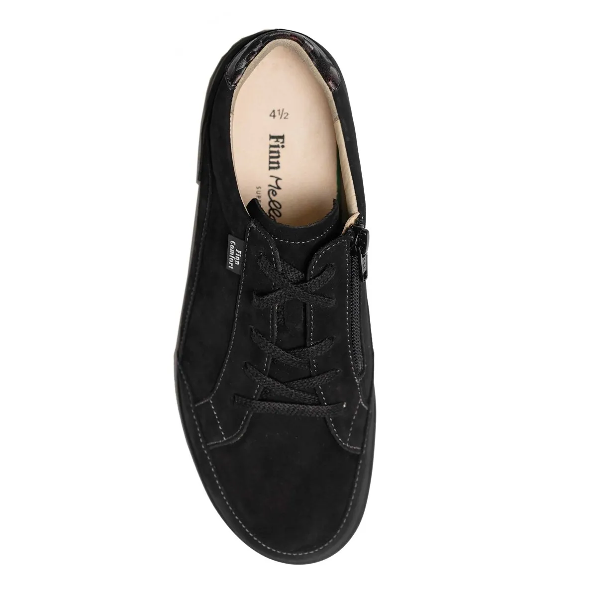 Finn Comfort Women's Prato Black/Bordo Nubuck