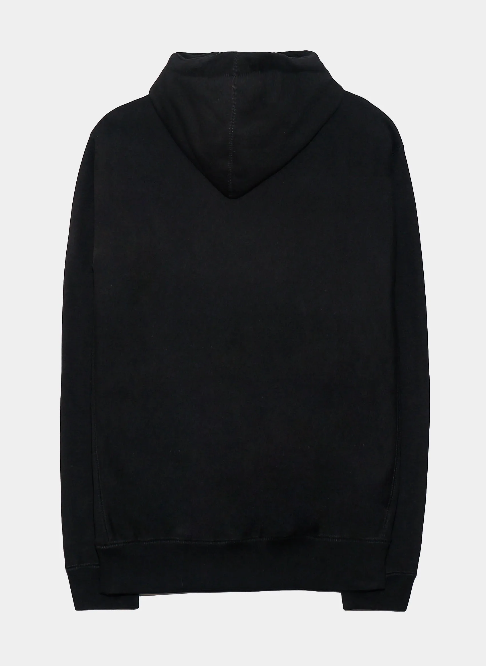 Fleece Pullover Mens Hoodie (Black)