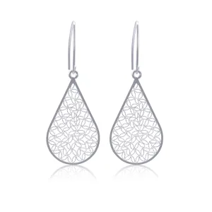 FLORA SILVER MEDIUM EARRINGS FILIGREE