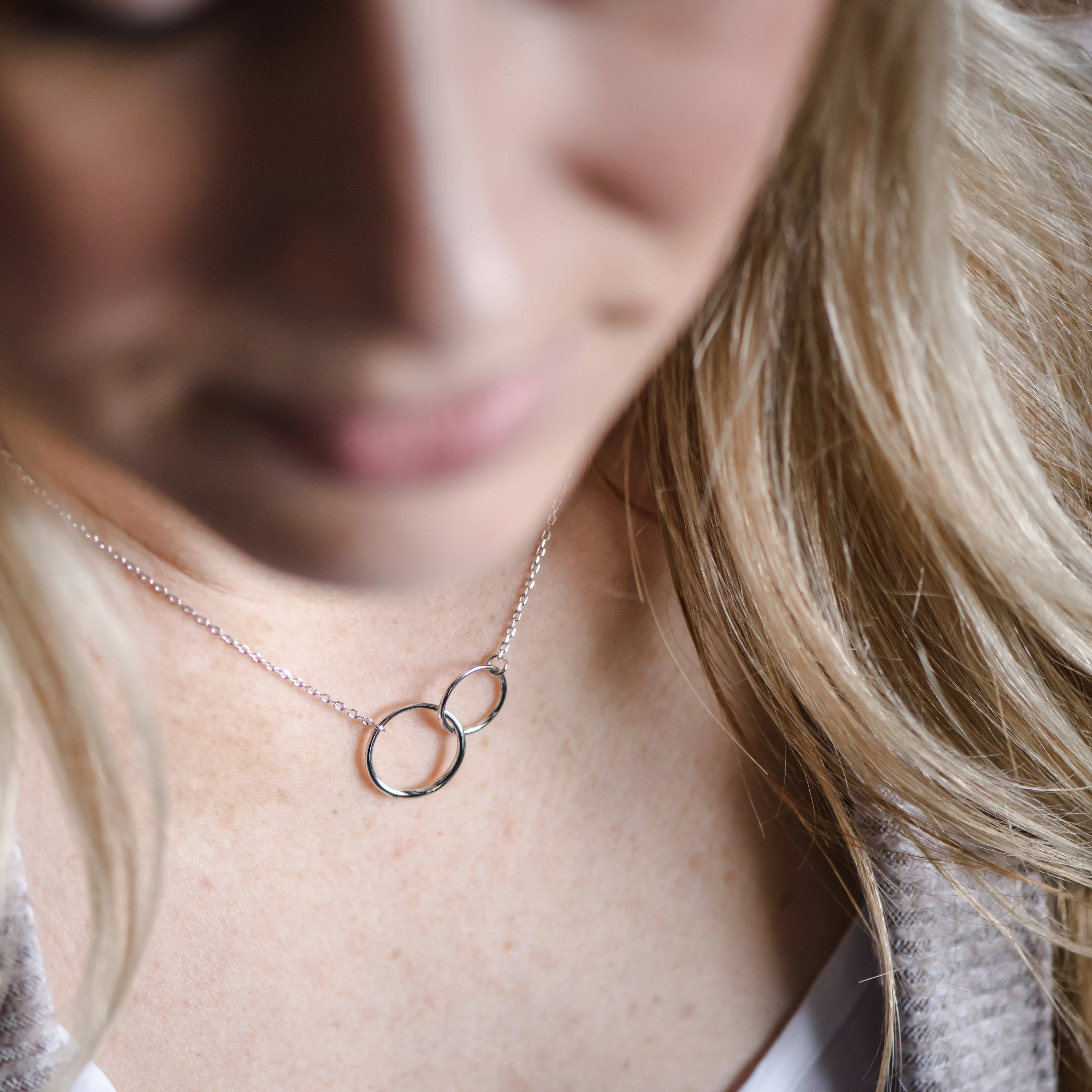 Interlocking Circles Infinity Necklace