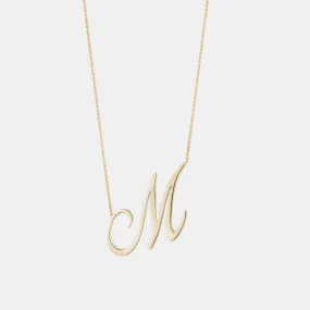 Jumbo Cursive Letter Necklace