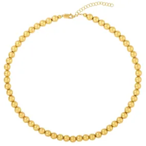 Karen Lazar - 7 mm Yellow Gold Filled Bead Necklace