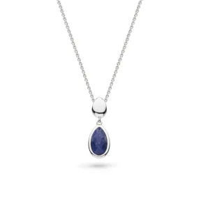 Kit Heath Coast Pebble Azure Gemstone Duo Droplet Necklace