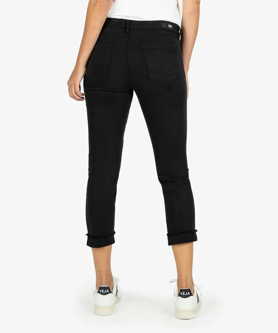 KUT for Kloth Amy Crop in Black Wash