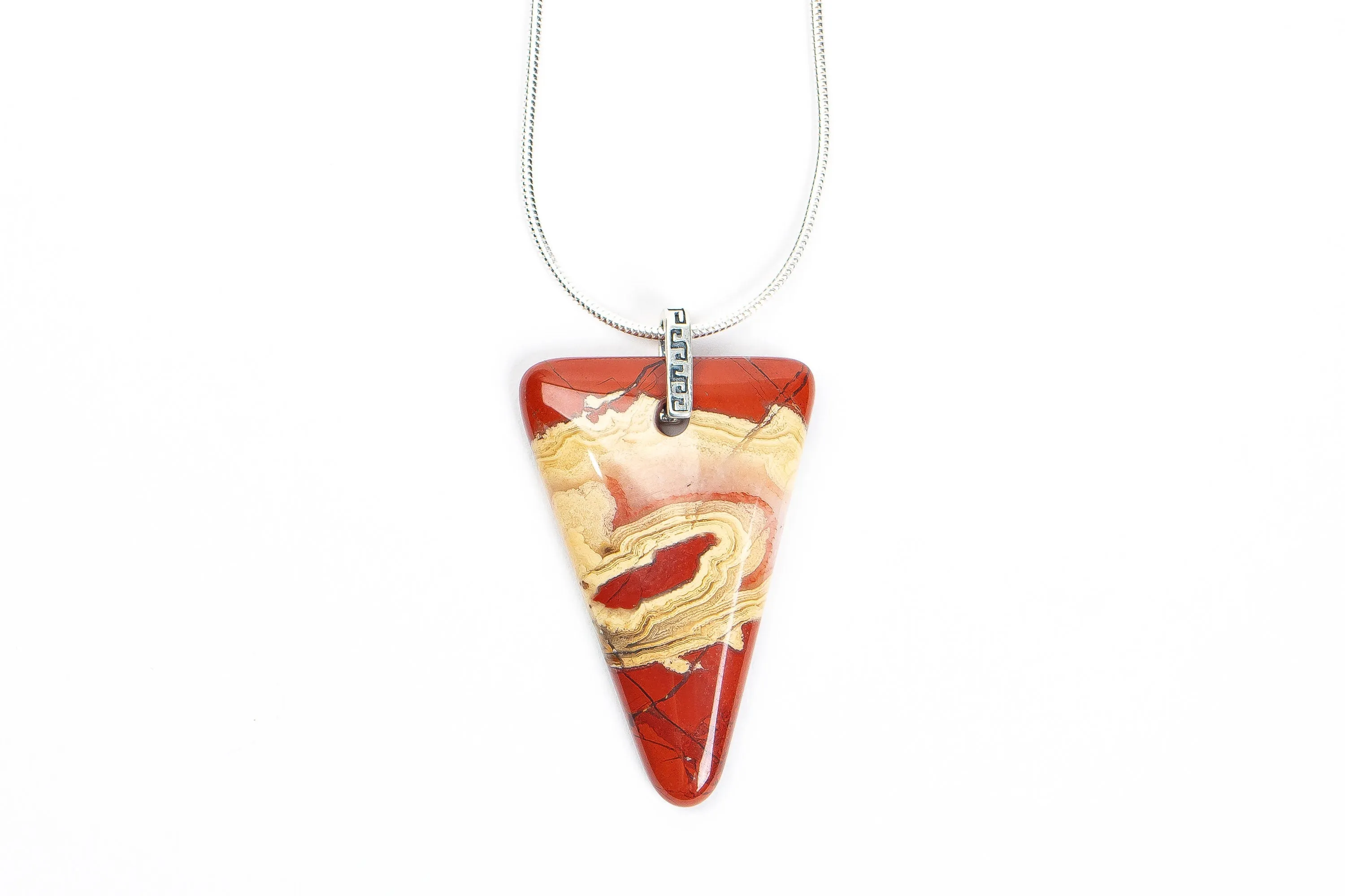 Long Red Jasper Necklace