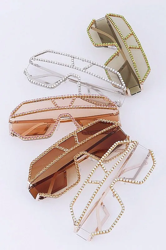 MADISON - Large Crystal Frame Shades