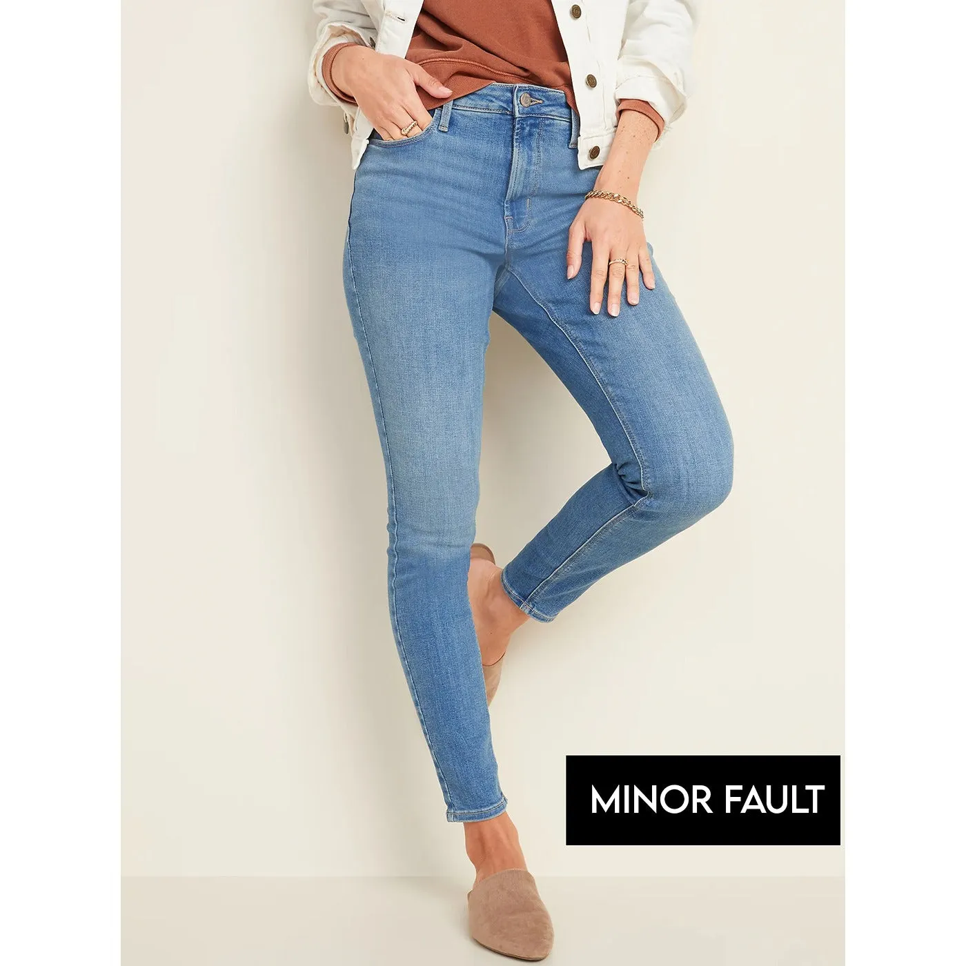 (Minor Fault) High Waist Skinny Jeans