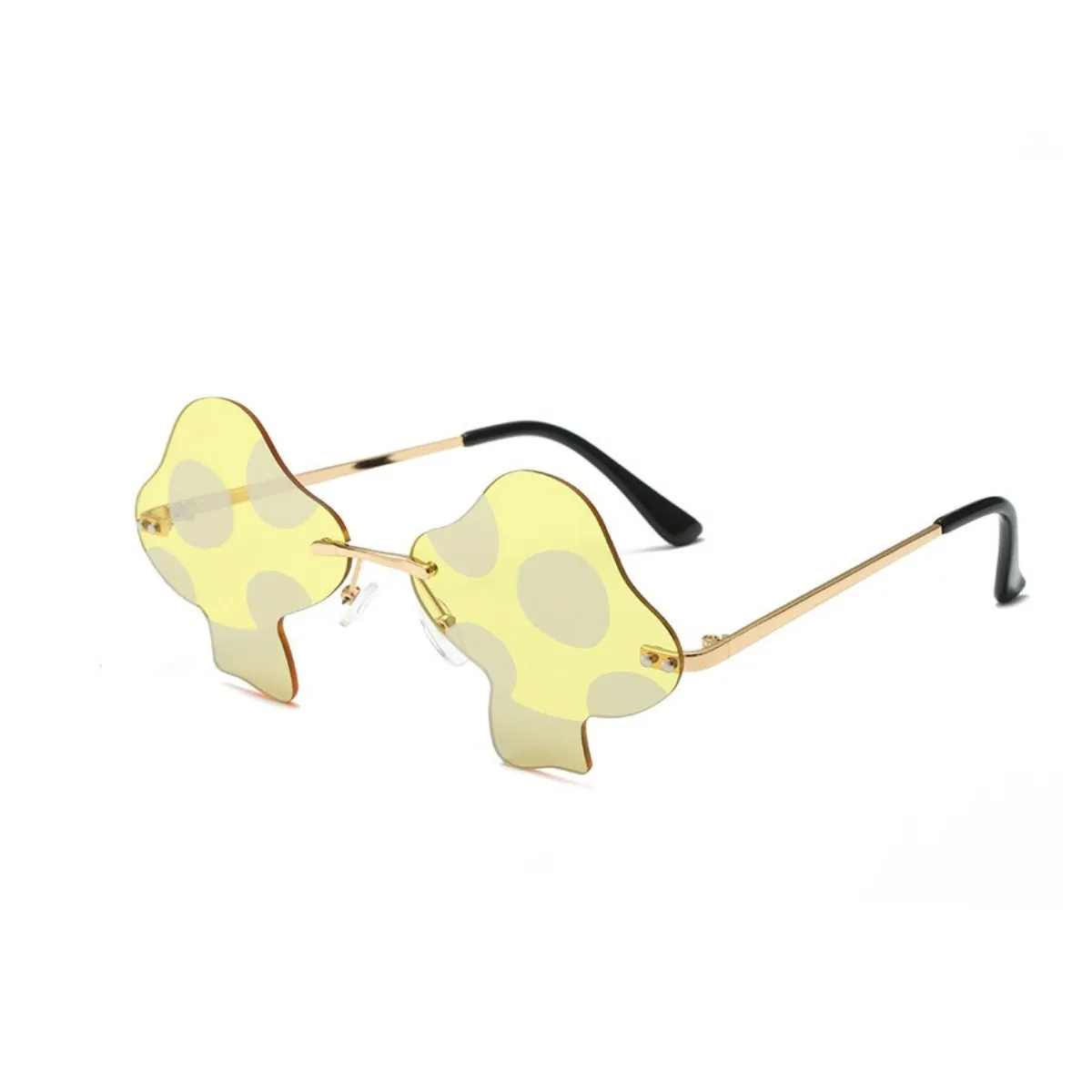 Multicolor Mushroom Shape Rimless Sunglasses