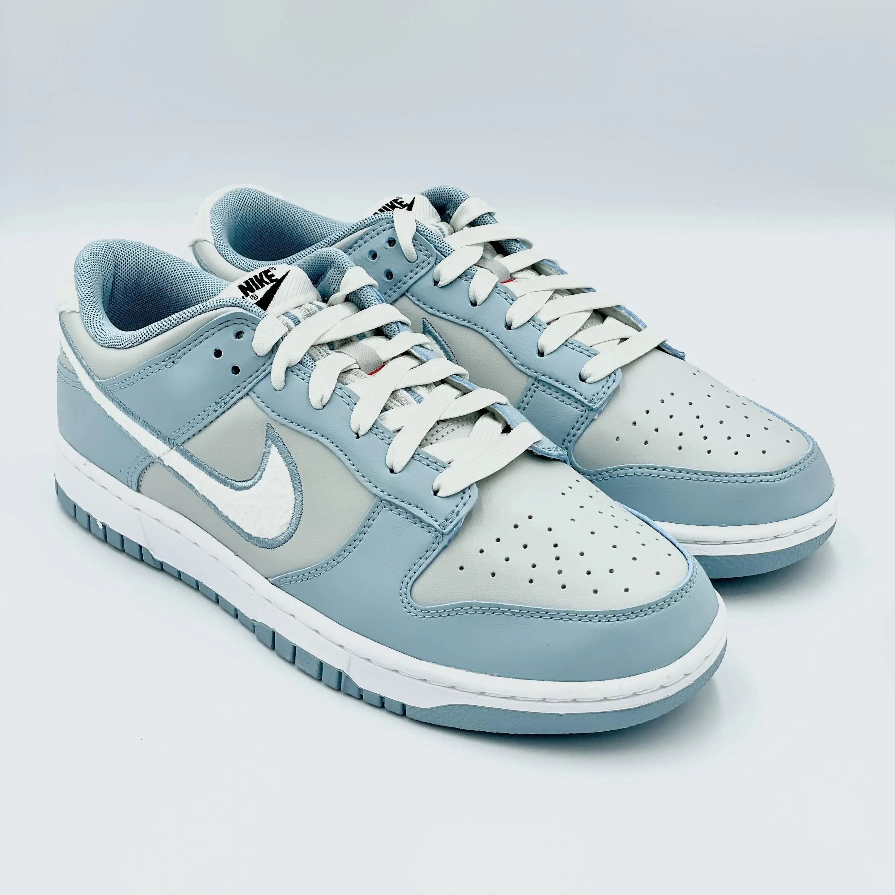 Nike Dunk Low Retro Fleece Swoosh Worn Blue