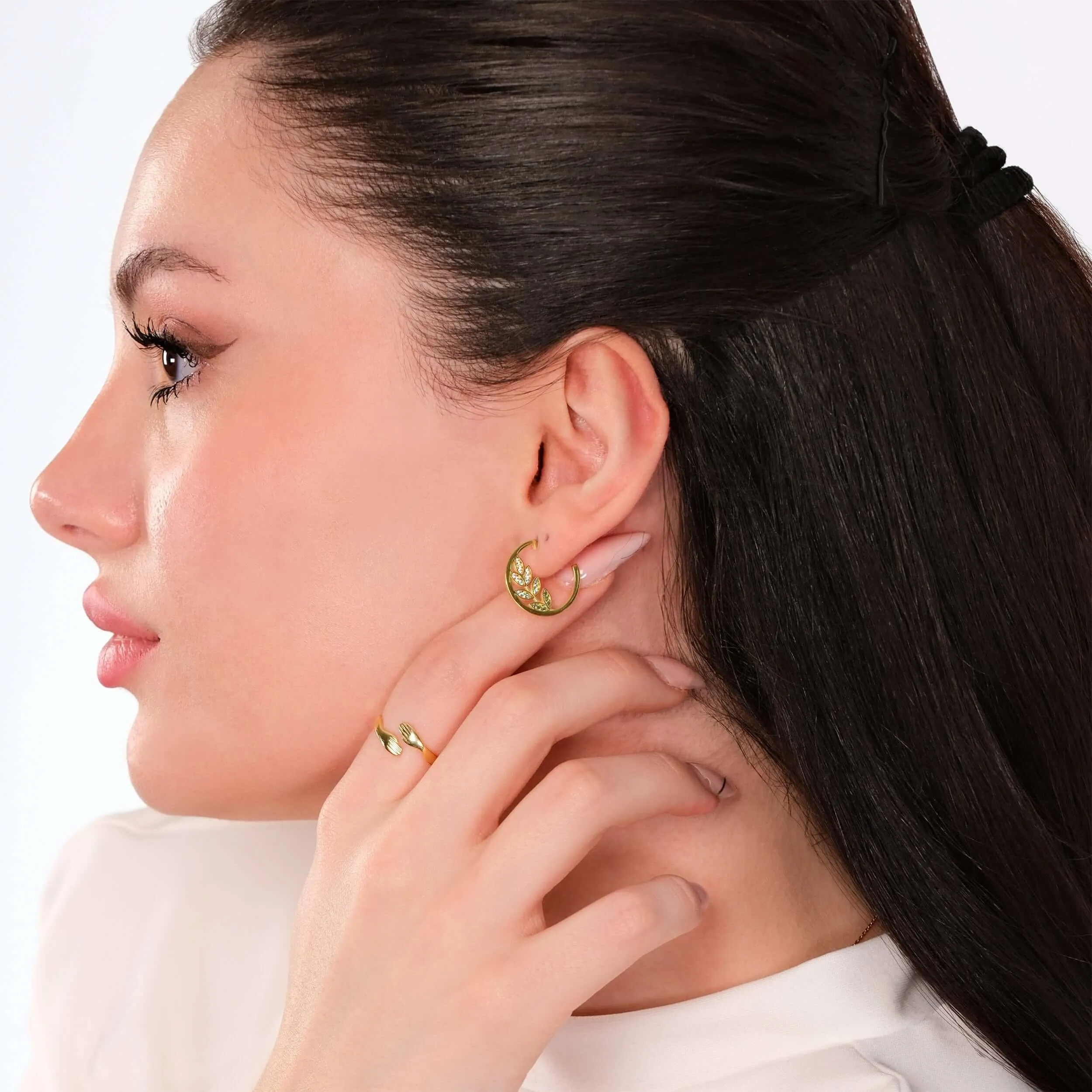 Olive Earrings | 14K Gold Vermeil