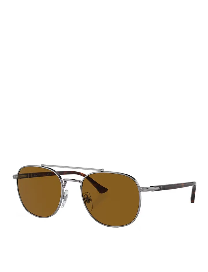 Persol PO1006S Sunglasses Gunmetal / Brown Lens