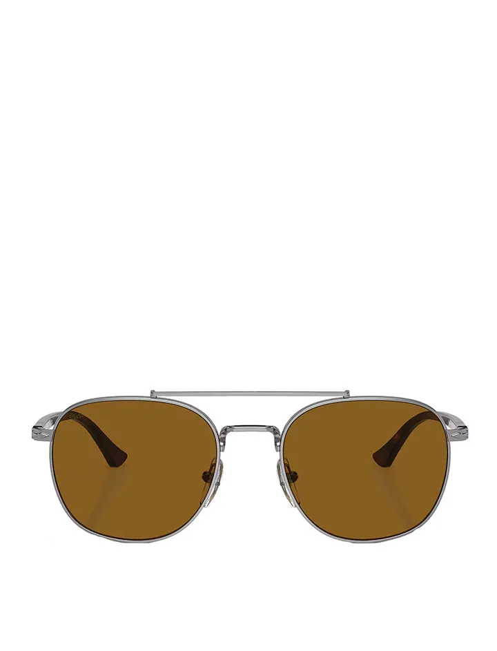 Persol PO1006S Sunglasses Gunmetal / Brown Lens