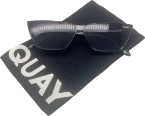 Quay Black Bad Habit Cat Eye Sunglasses in Case