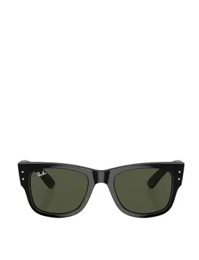 Ray-Ban RB0840S 145 51 Mega Wayfarer Sunglasses Black / Green