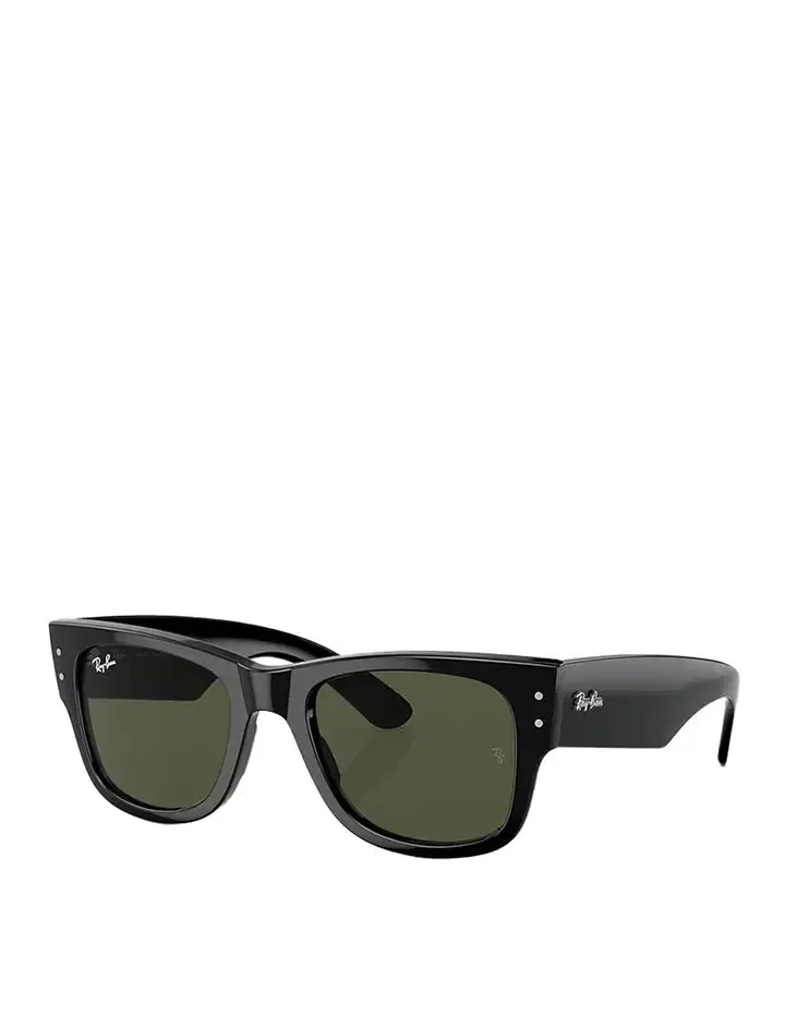 Ray-Ban RB0840S 145 51 Mega Wayfarer Sunglasses Black / Green