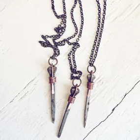 relic // antique coffin nail necklace