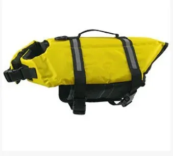 Shine Bright, Swim Safe: High-Visibility Dog Life Jacket with Rescue Handle