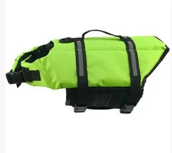 Shine Bright, Swim Safe: High-Visibility Dog Life Jacket with Rescue Handle