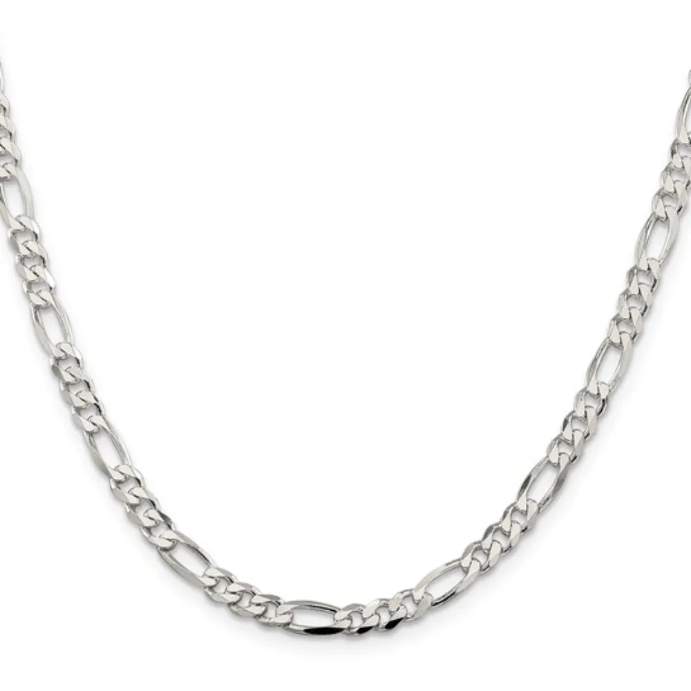 Sterling Silver 4.5mm Figaro Chain