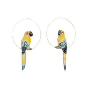 Sun Parrot Earrings