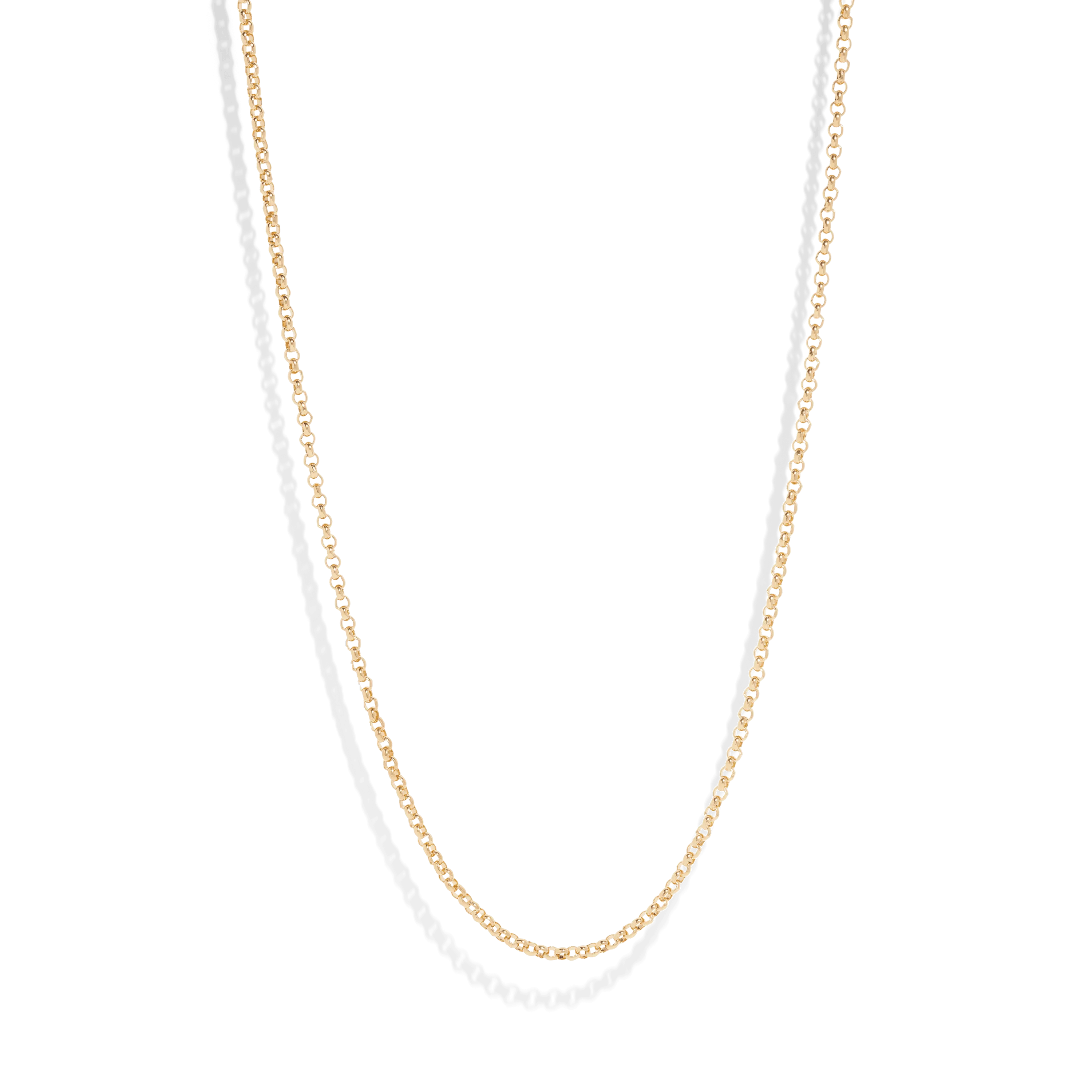 THE RILEY ROLO NECKLACE L - 18k gold plated