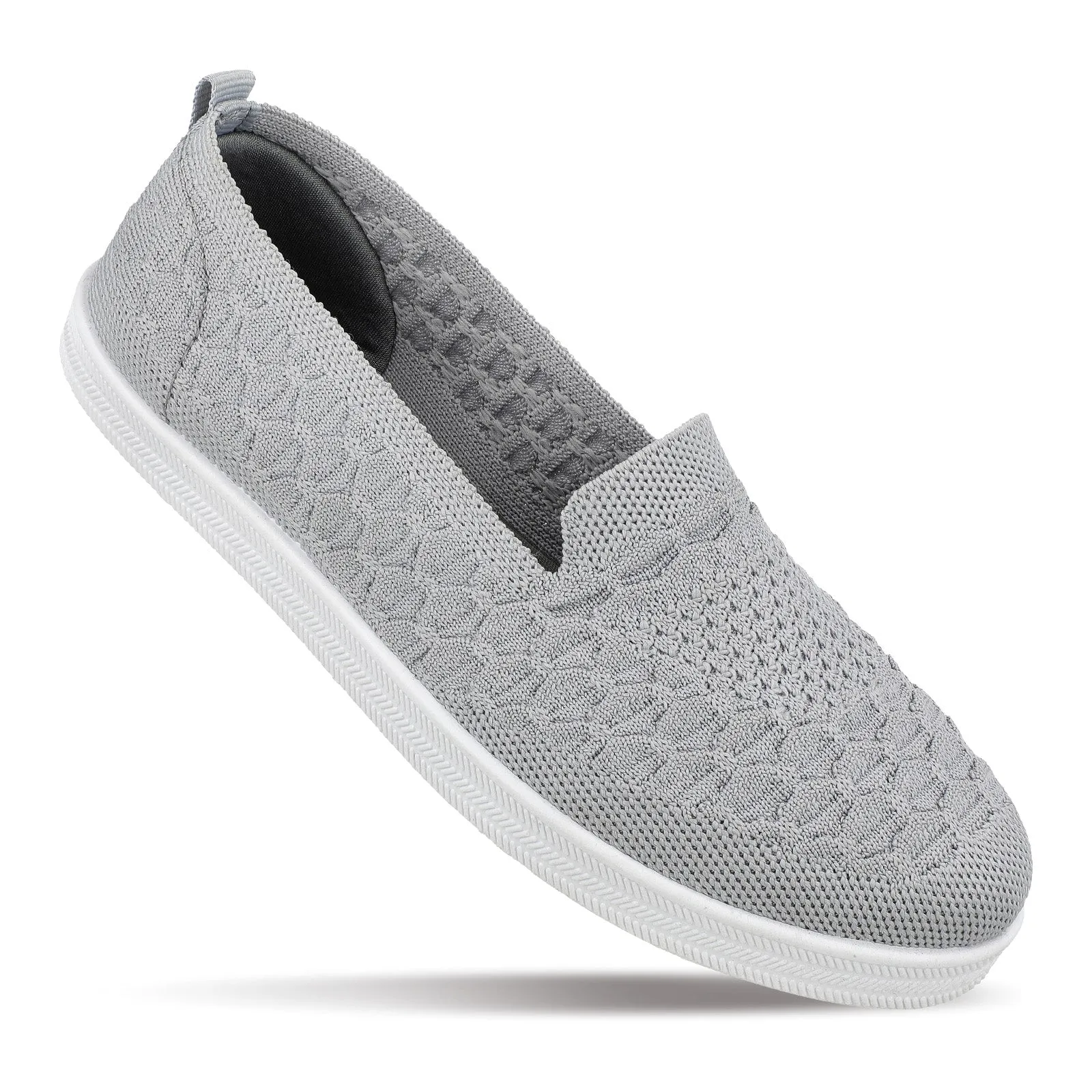 Walkaroo Go Womens Textured Belly Shoes - GY3425 Light Grey